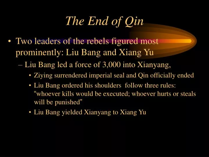 the end of qin
