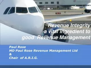 Revenue Integrity a vital ingredient to good Revenue Management