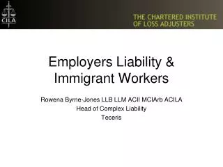 Employers Liability &amp; Immigrant Workers