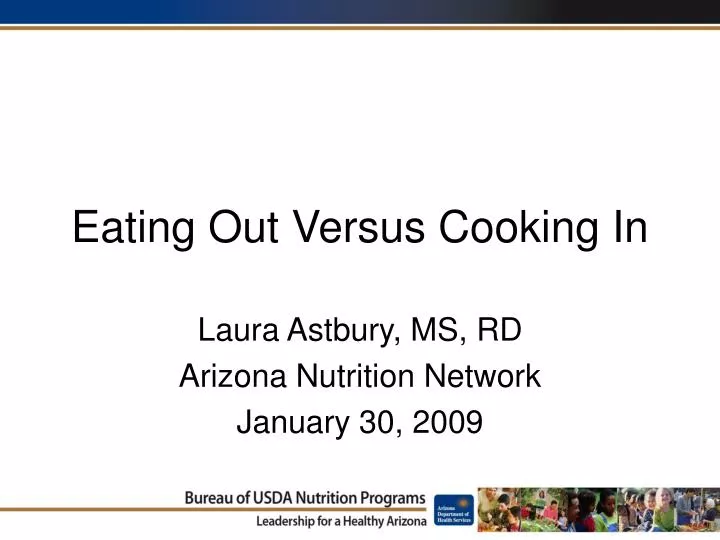 eating out versus cooking in