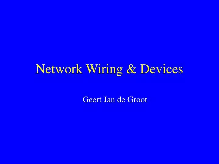 network wiring devices