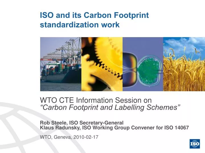 iso and its carbon footprint standardization work