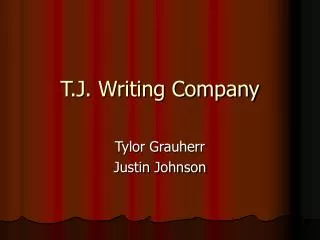 T.J. Writing Company