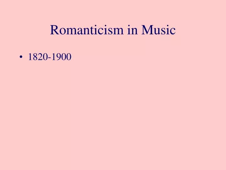 romanticism in music