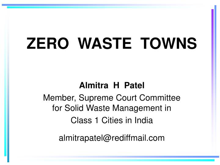 zero waste towns