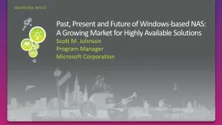 Past, Present and Future of Windows-based NAS: A Growing Market for Highly Available Solutions