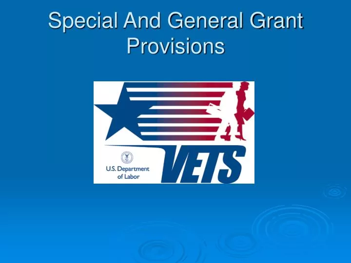 special and general grant provisions