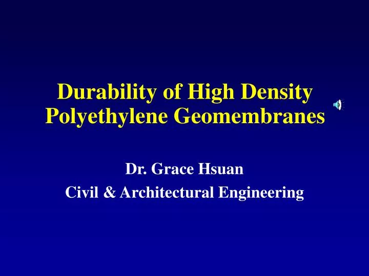durability of high density polyethylene geomembranes