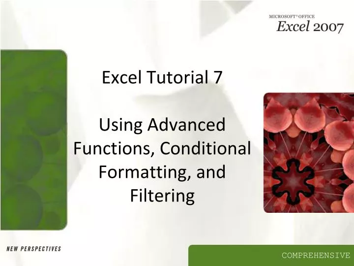 excel tutorial 7 using advanced functions conditional formatting and filtering