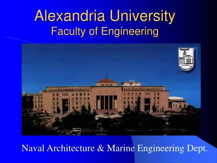 alexandria university faculty of engineering