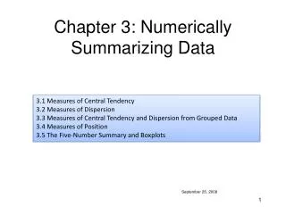 Chapter 3: Numerically Summarizing Data