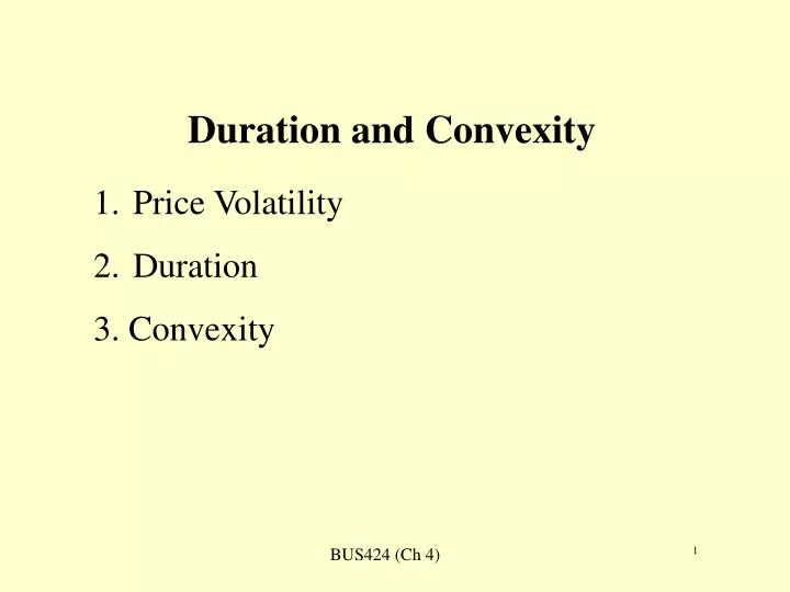 duration and convexity