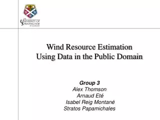 Wind Resource Estimation U sing D ata in the P ublic D omain