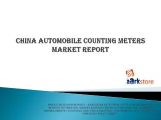 China Automobile Counting Meters Market Report