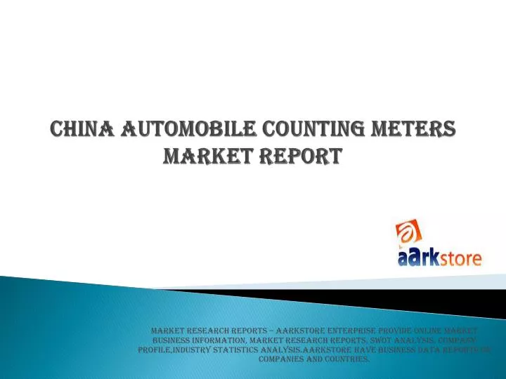 china automobile counting meters market report