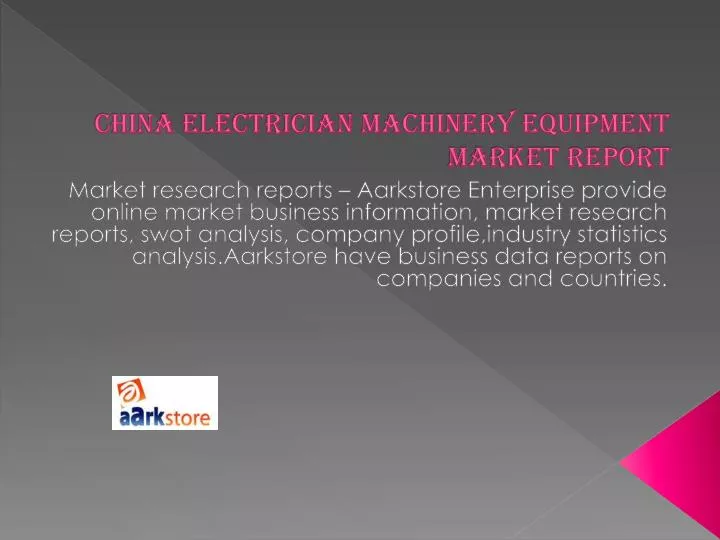 china electrician machinery equipment market report