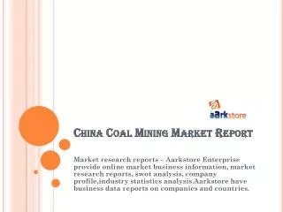 China Coal Mining Market Report