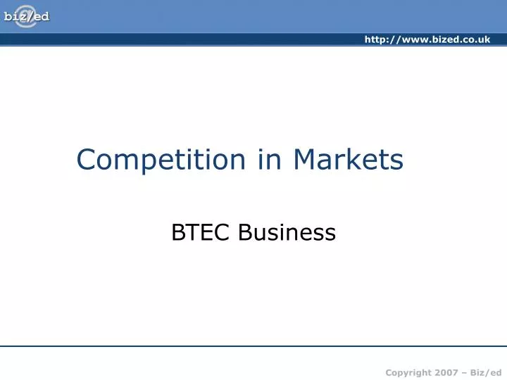 competition in markets