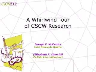 A Whirlwind Tour of CSCW Research
