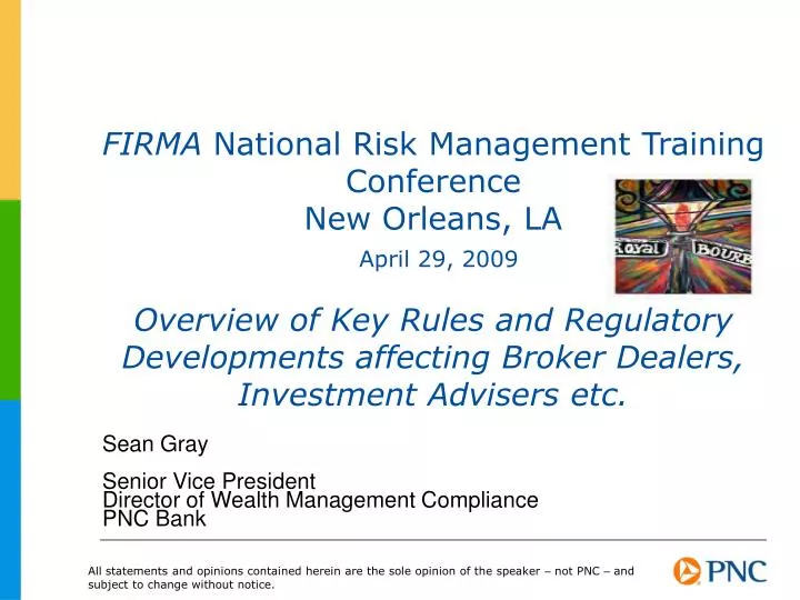 sean gray senior vice president director of wealth management compliance pnc bank