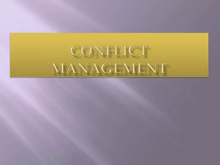 PPT - Conflict Management PowerPoint Presentation, free download - ID ...