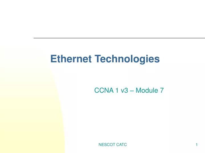 ethernet technologies