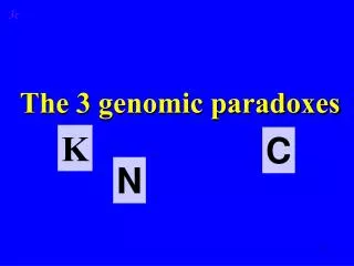 The 3 genomic paradoxes