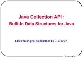 Java Collection API : Built-in Data Structures for Java