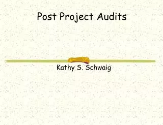 Post Project Audits