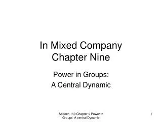 In Mixed Company Chapter Nine