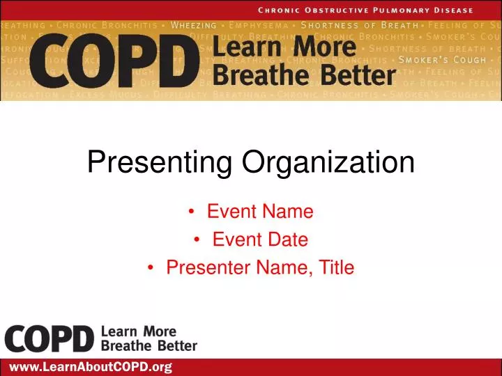 presenting organization