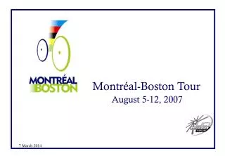 Montréal-Boston Tour