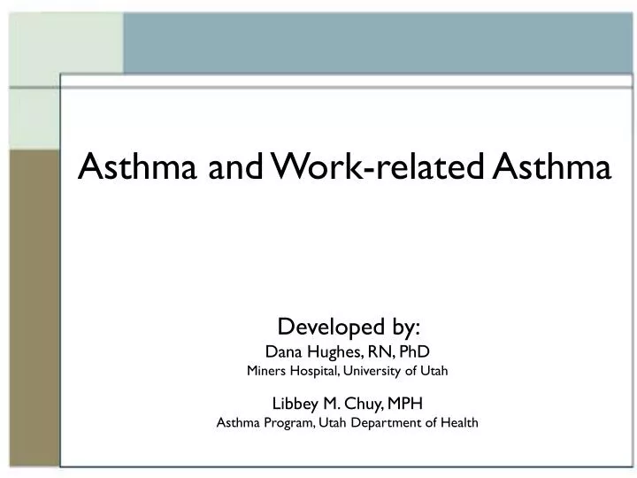 asthma and work related asthma