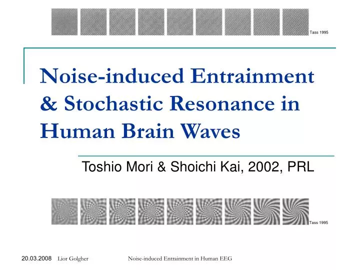 noise induced entrainment stochastic resonance in human brain waves