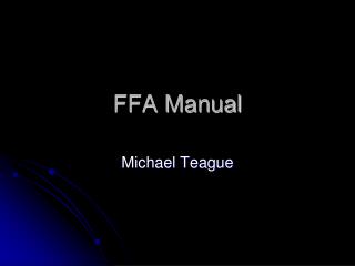 FFA Manual