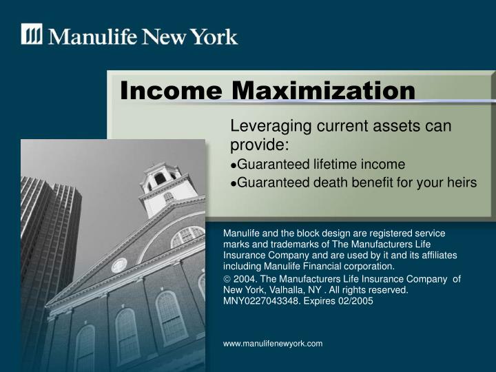 income maximization