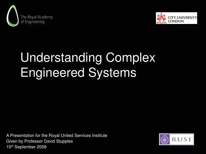understanding complex engineered systems