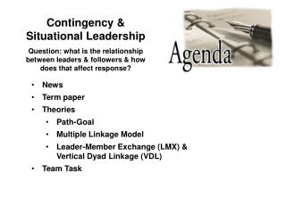Contingency &amp; Situational Leadership