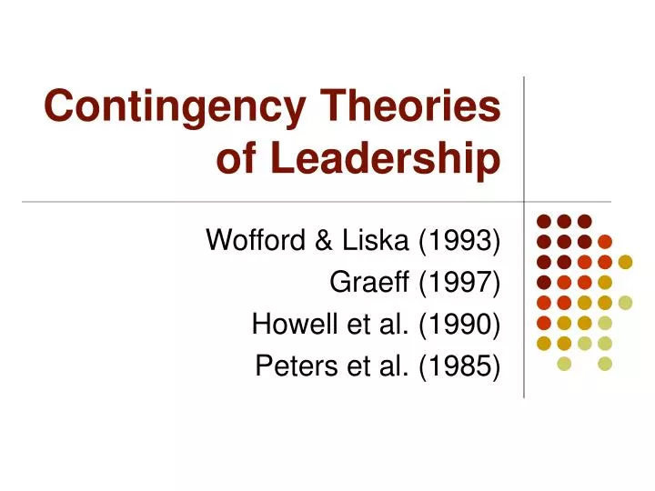 contingency theories of leadership