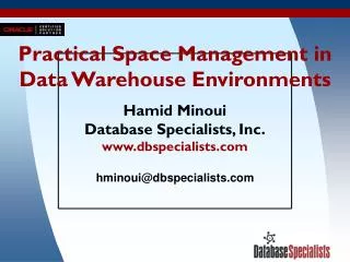 Practical Space Management in Data Warehouse Environments