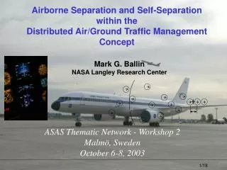 Airborne Separation and Self-Separation within the Distributed Air/Ground Traffic Management Concept
