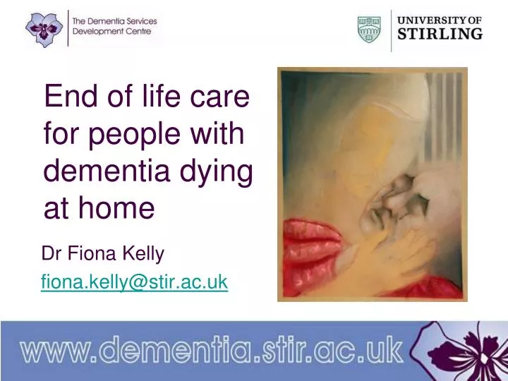 end of life care for people with dementia dying at home
