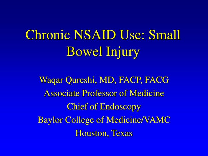 chronic nsaid use small bowel injury