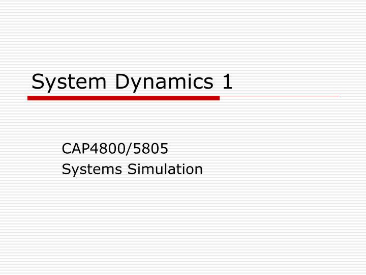 system dynamics 1