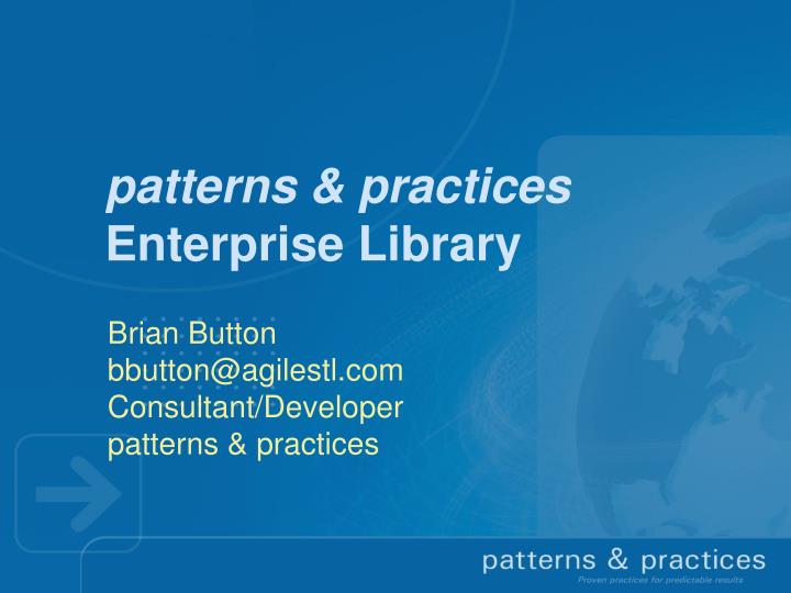 patterns practices enterprise library