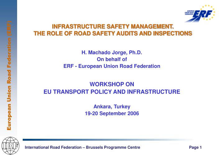 infrastructure safety management the role of road safety audits and inspections