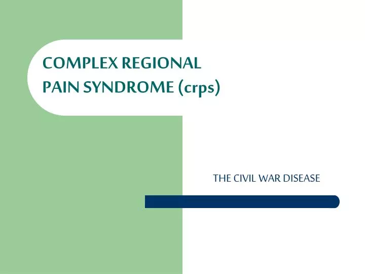 complex regional pain syndrome crps
