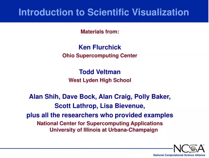 introduction to scientific visualization