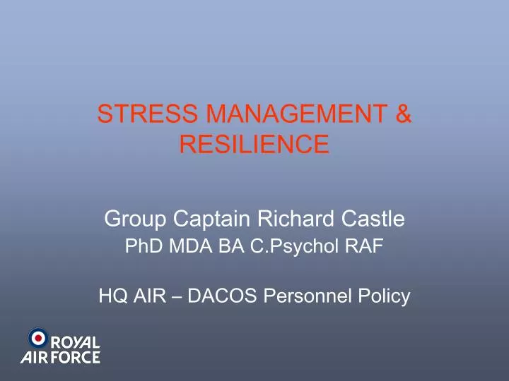 stress management resilience