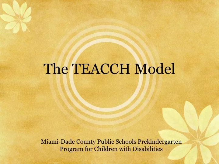 the teacch model